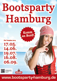 Die Termine der Bootsparty Hamburg 2014! Plakat Bootsparty