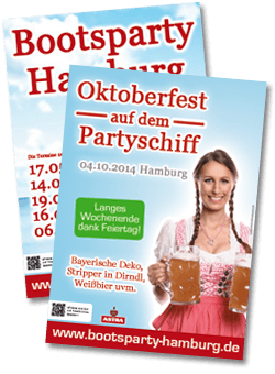 Bootsparty Hamburg am 04.10. - Oktoberfest-Edition Plakat Bootsparty
