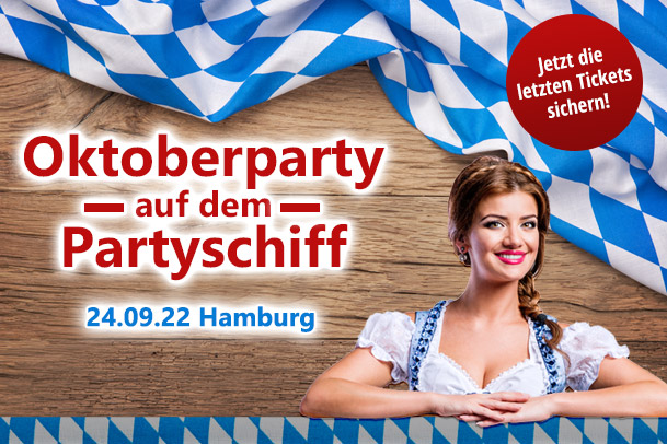 Oktoberparty auf dem Partyschiff in Hamburg Oktoberparty auf dem Partyschiff in Hamburg