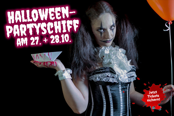 Halloween auf dem Partyschiff 2023 in Hamburg