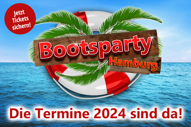 Bootsparty Hamburg 2024 - die Termine vom Partyschiff