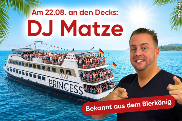 Die Malle-Bootsparty in Hamburg am 22.08.