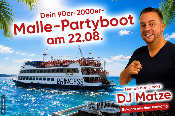Das Malle-Partyboot am 22.08. in Hamburg