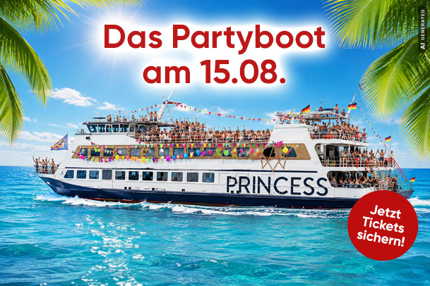 Dein Partyboot am 15.08. in Hamburg