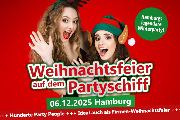 Stripshows auf der Weihnachtsfeier auf dem Partyboot in Hamburg